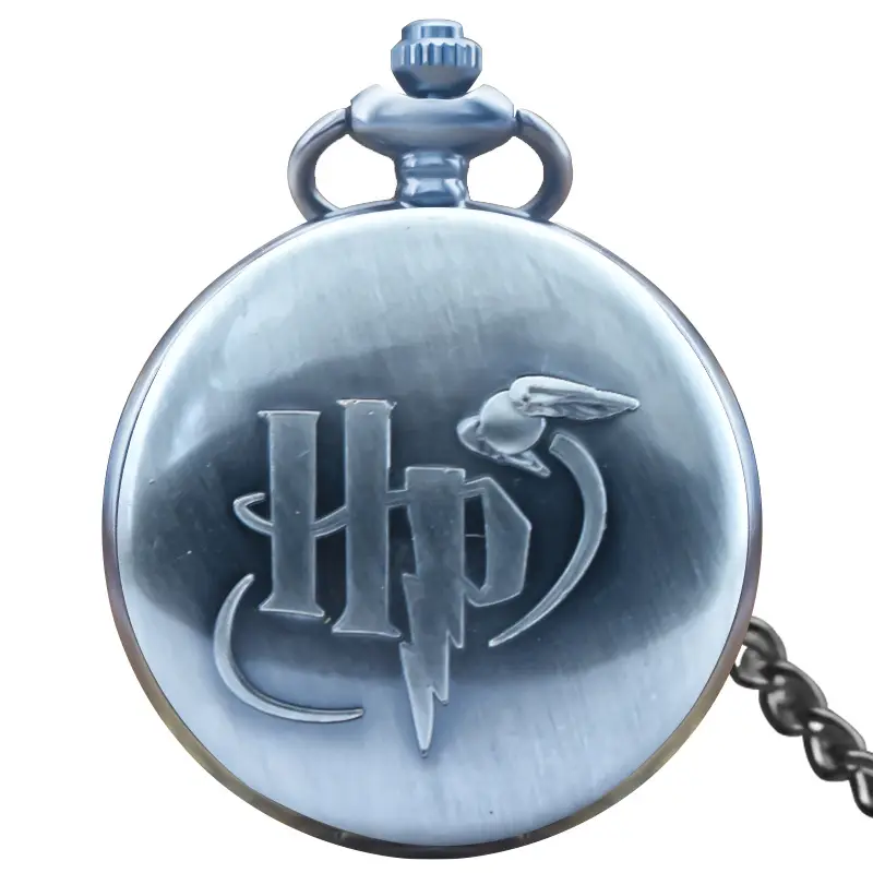 Retro 3D HP Pocket Watch for Men Women Quartz Hanging - Image 2