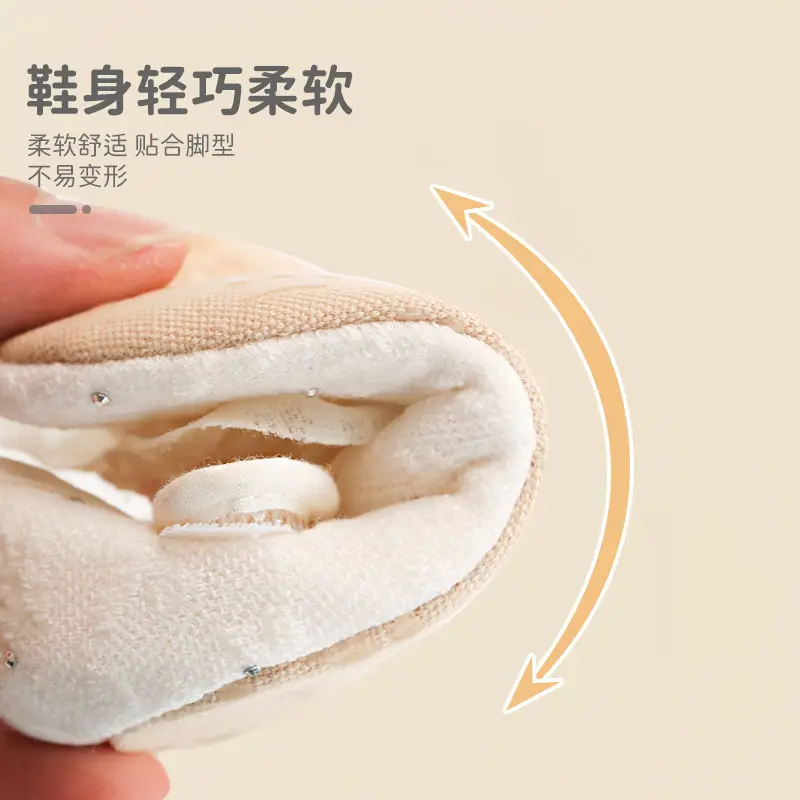 Spring and Autumn Non-Slip Bowknot Pure White Floor Socks for Baby Girls, Newborn Floor Shoes, Infant Soft-Soled Walking Shoes