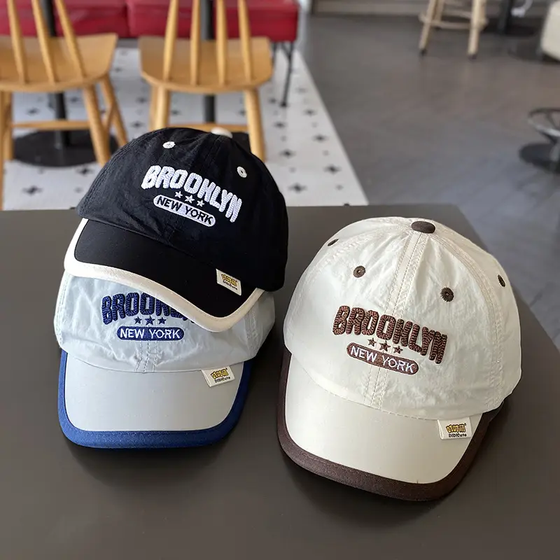 Brooklyn Nets Cap for Boys Summer Travel Sunshade