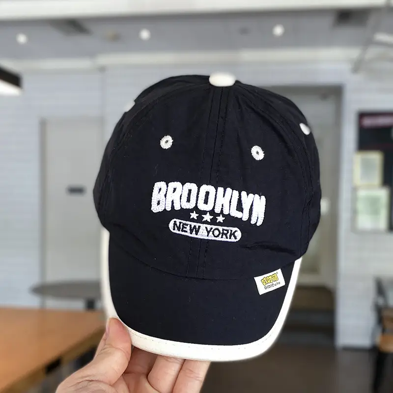 Brooklyn Nets Cap for Boys Summer Travel Sunshade