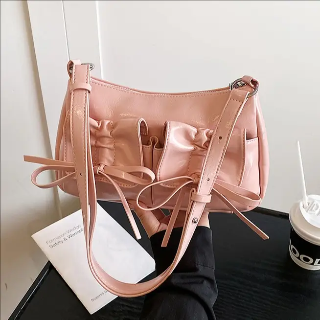 Pink Crossbody Bag for Women 2025 Multi-Pocket Shoulder Bag