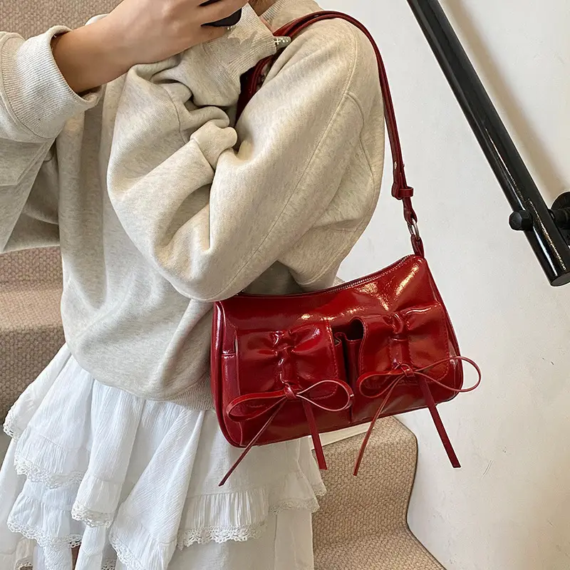 Pink Crossbody Bag for Women 2025 Multi-Pocket Shoulder Bag
