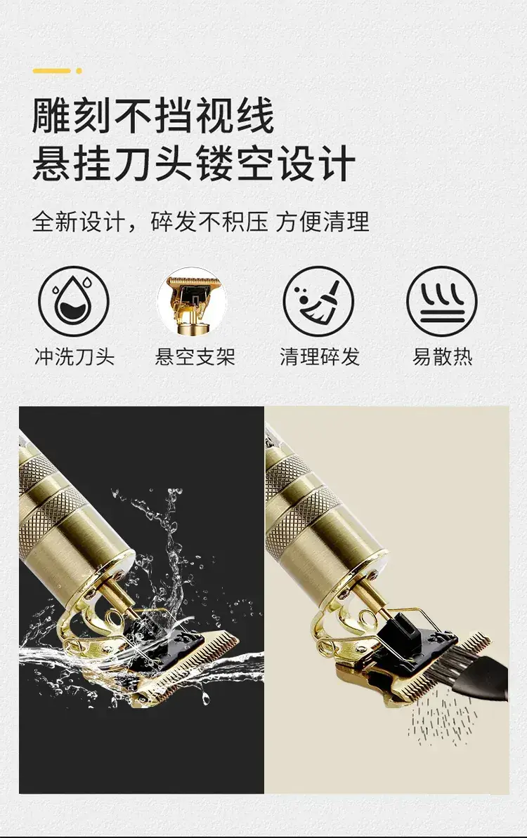 Electric Hair Clipper with Oil Head & Dragon Design — feature 4