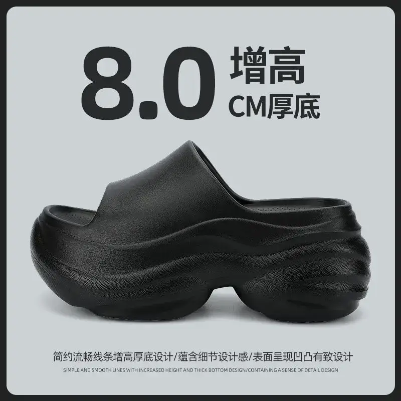 Women's Black EVA Thick Heel Sandals 8.0cm - Image 3