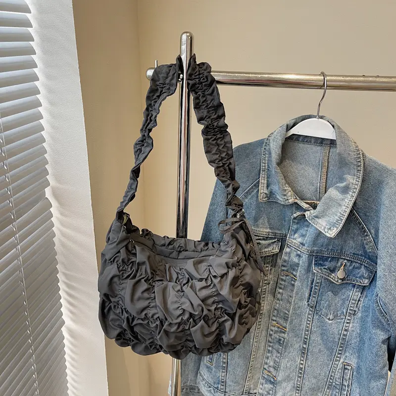 Red Ruffled Crossbody Bag for Women 2025 - Image 3