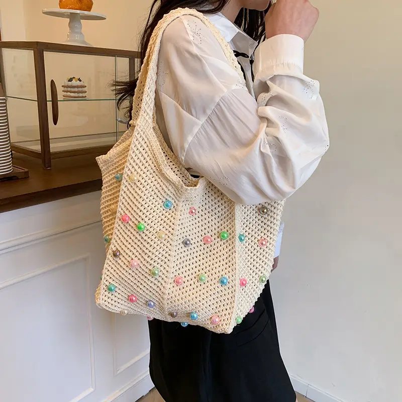 Women's Colorful Woven Tote Bag Large Capacity — feature 16