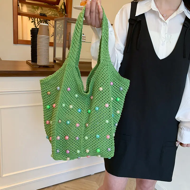 Women's Colorful Woven Tote Bag Large Capacity — feature 17