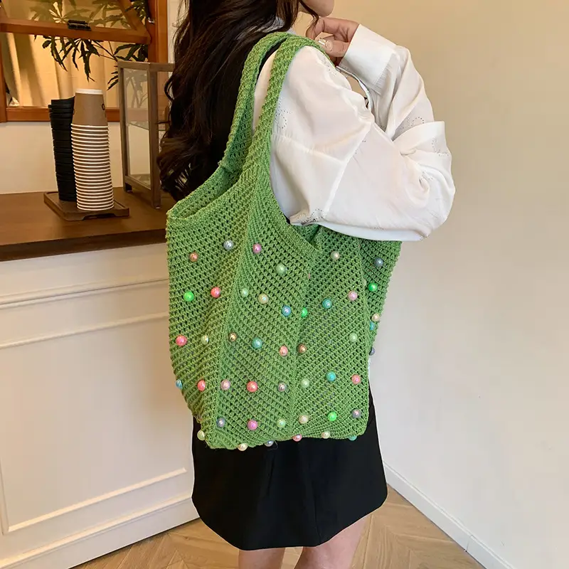 Women's Colorful Woven Tote Bag Large Capacity — feature 19