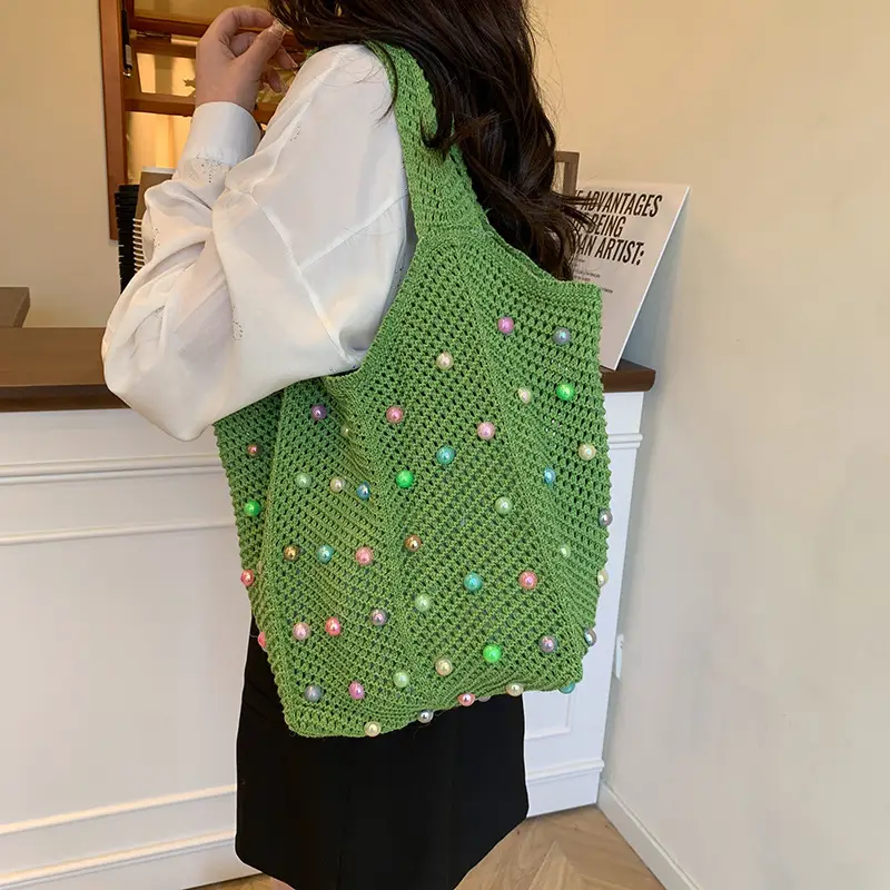 Women's Colorful Woven Tote Bag Large Capacity — feature 20