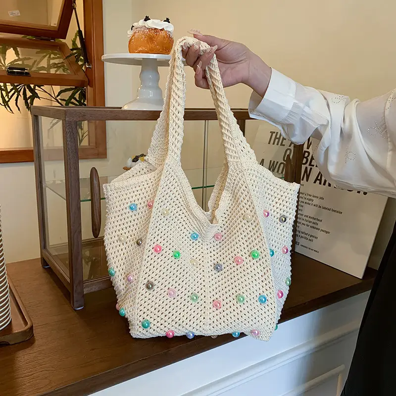 Women's Colorful Woven Tote Bag Large Capacity — feature 21