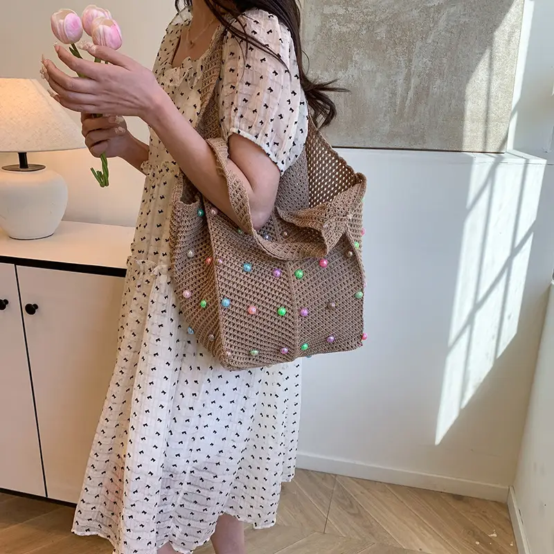 Women's Colorful Woven Tote Bag Large Capacity — feature 27