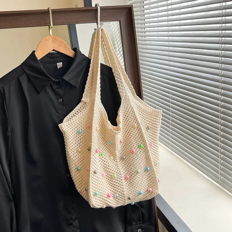 Women's Colorful Woven Tote Bag Large Capacity — feature 30