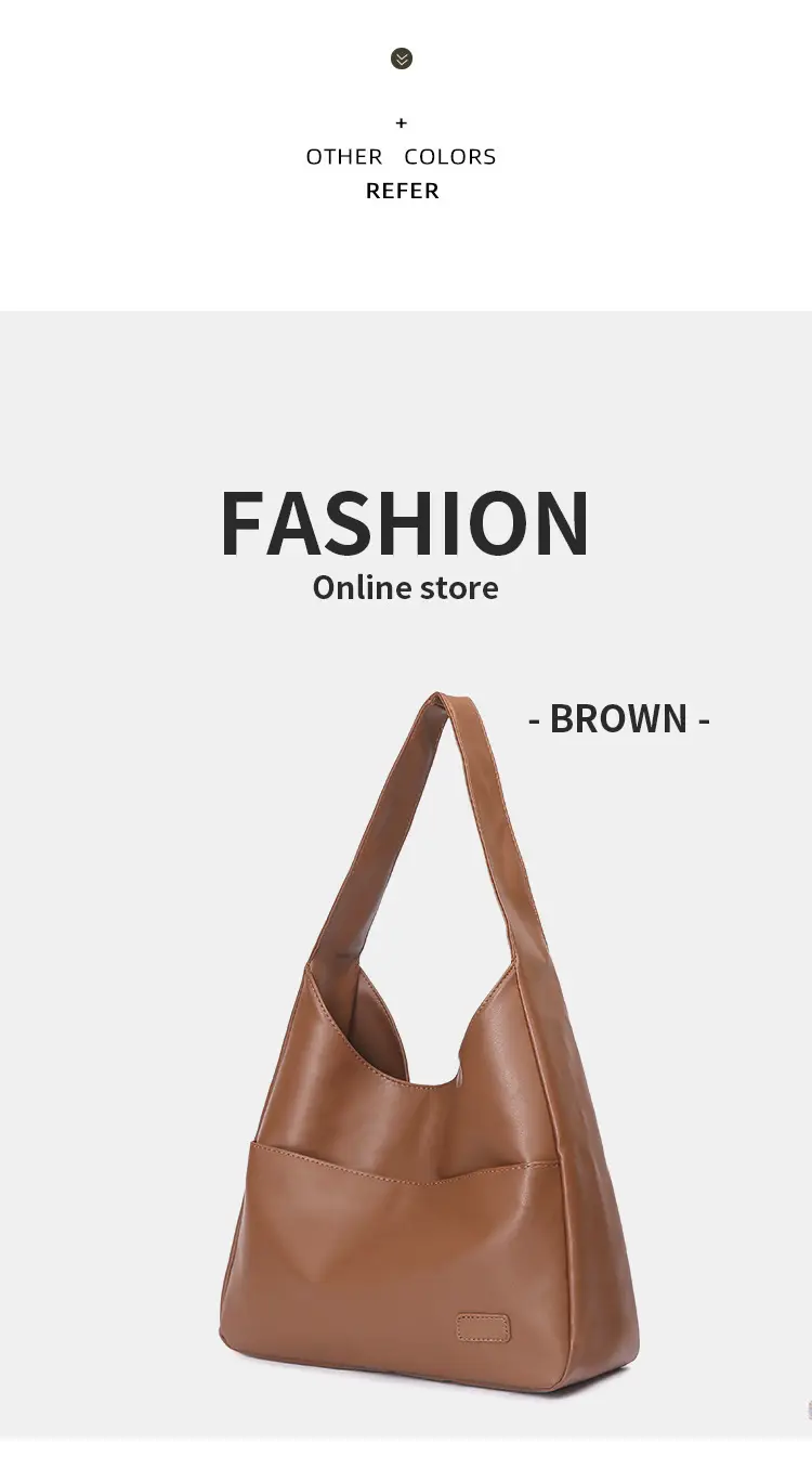 Brown Vintage Large Capacity Shoulder Bag for Women — feature 8