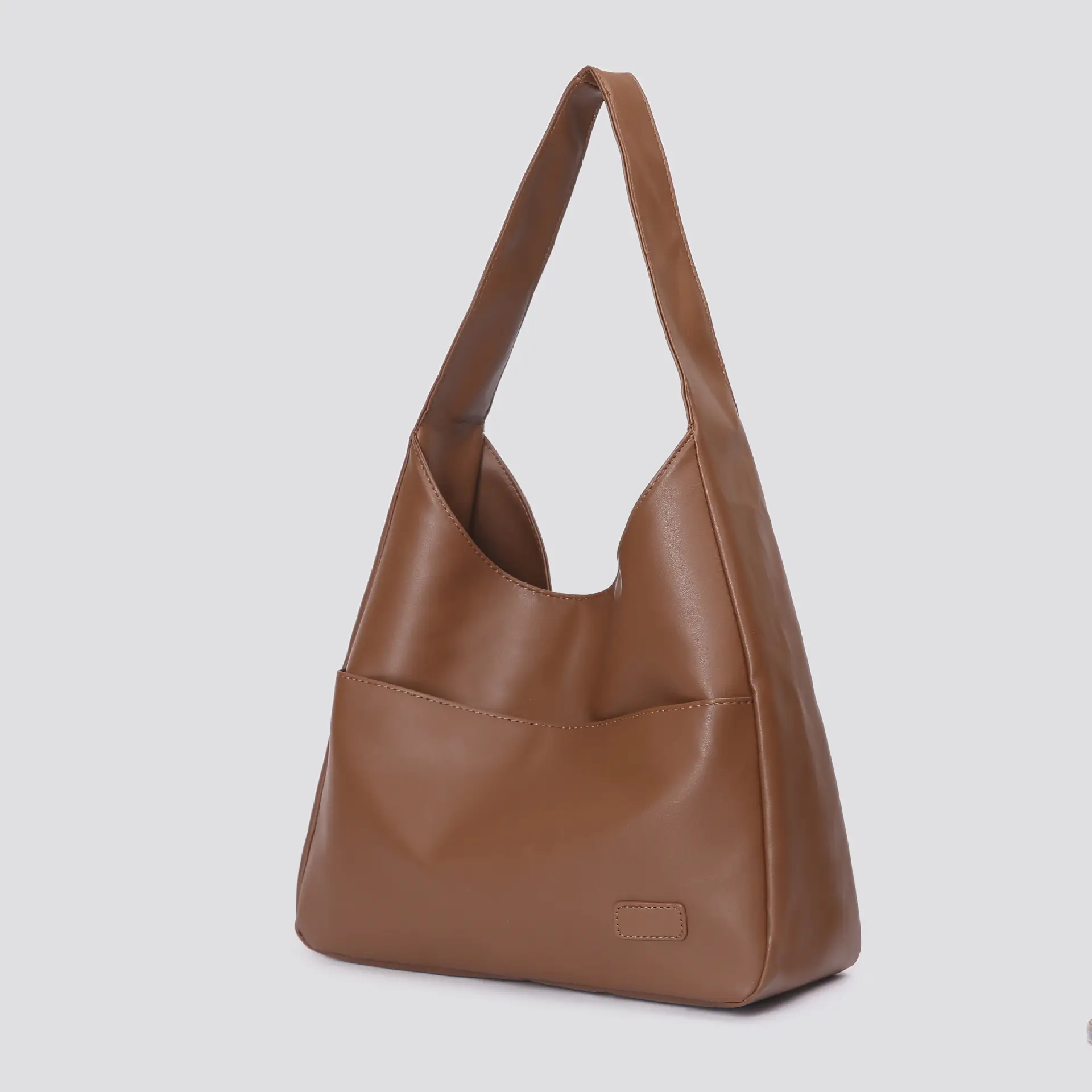 Brown Vintage Large Capacity Shoulder Bag for Women - Image 3