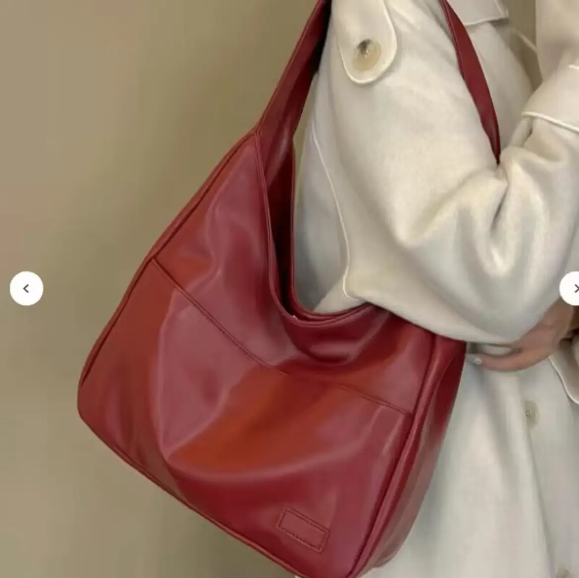 Brown Vintage Large Capacity Shoulder Bag for Women - Image 4