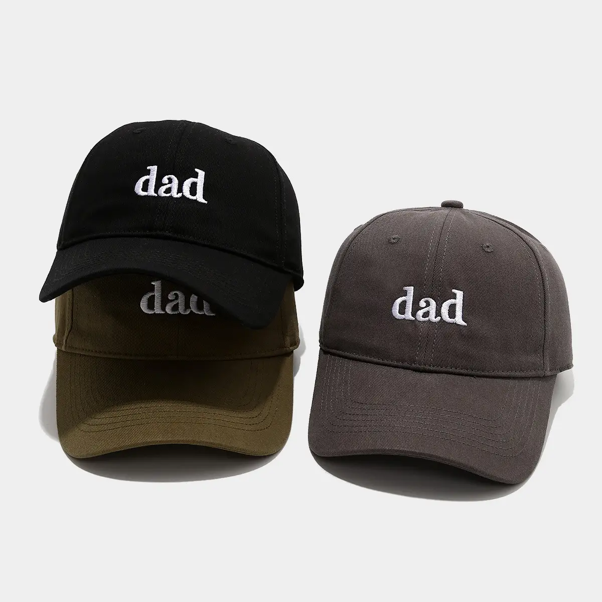 Black Embroidered Dad Baseball Cap for Men Women — feature 3