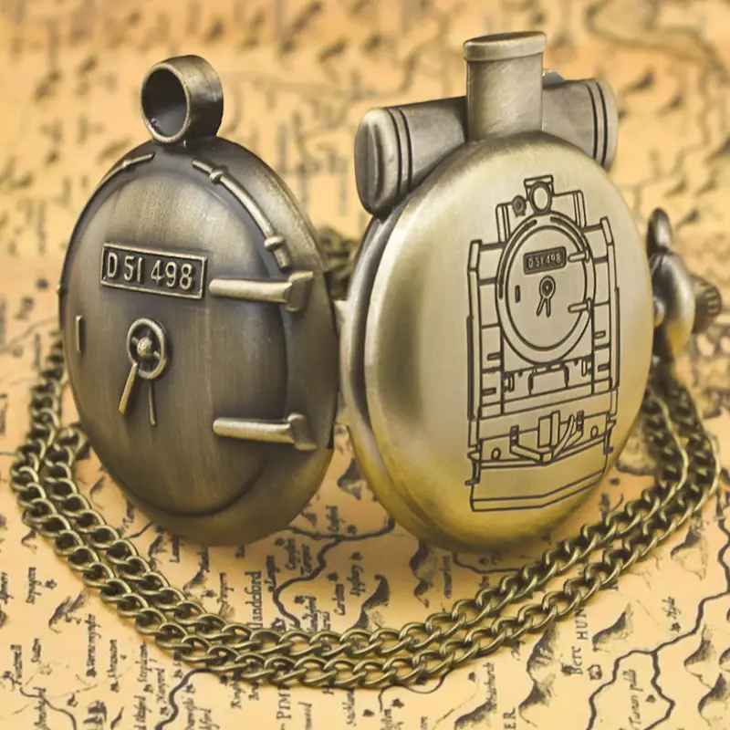 Cross-Border Hair Steam Engine Code Necklace Watch for Boys Girls