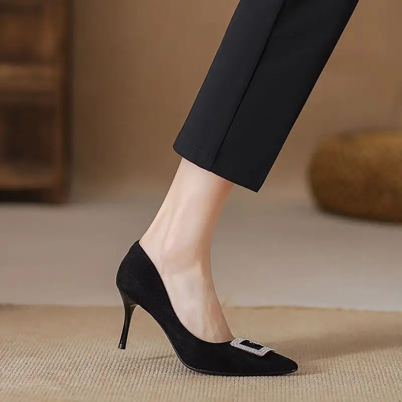 French Suede Stiletto Heels for Women 2026 - Image 3