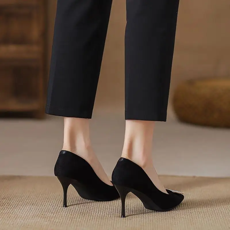 French Suede Stiletto Heels for Women 2026 - Image 4
