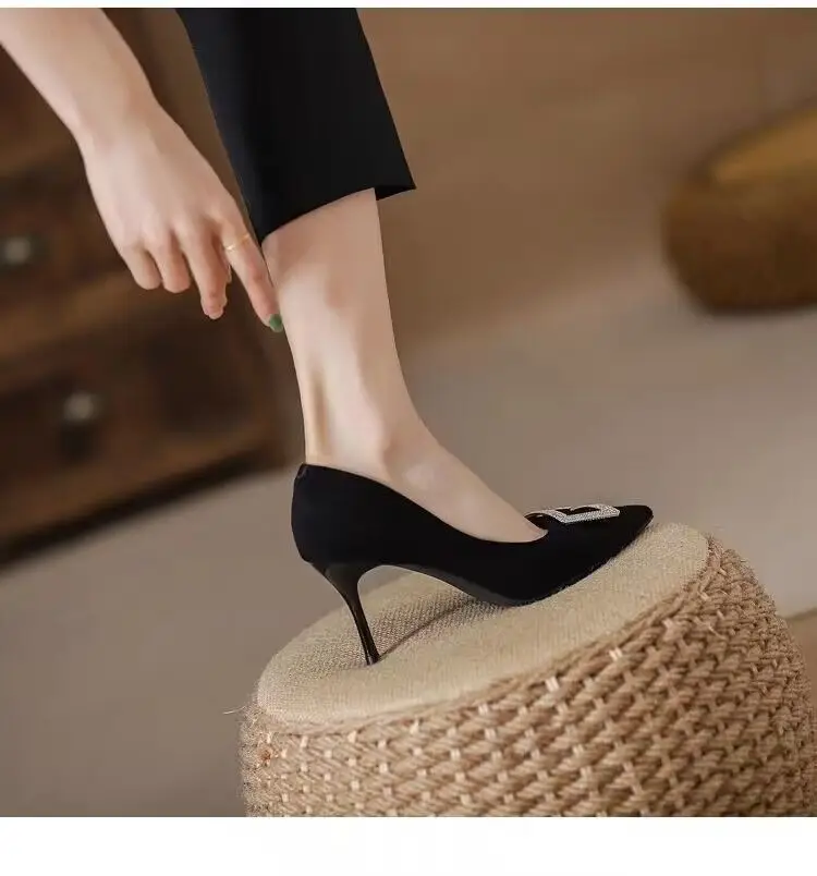 French Suede Stiletto Heels for Women 2026 â feature 5