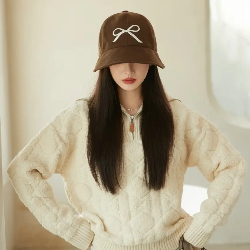 Korean Style Drawstring Bow Hat Large Bristle - Image 3