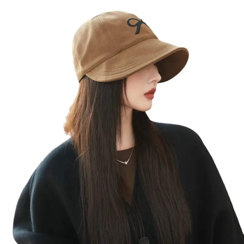 Korean Style Drawstring Bow Hat Large Bristle - Image 5