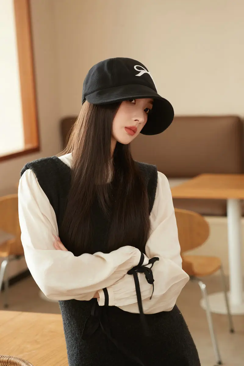 Korean Style Drawstring Bow Hat Large Bristle — feature 2