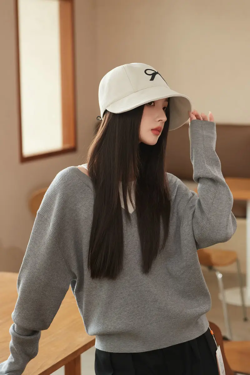 Korean Style Drawstring Bow Hat Large Bristle — feature 3