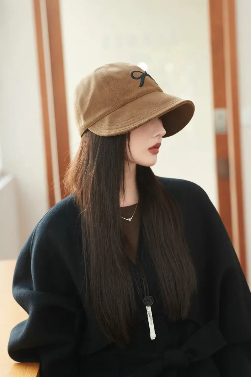 Korean Style Drawstring Bow Hat Large Bristle — feature 5