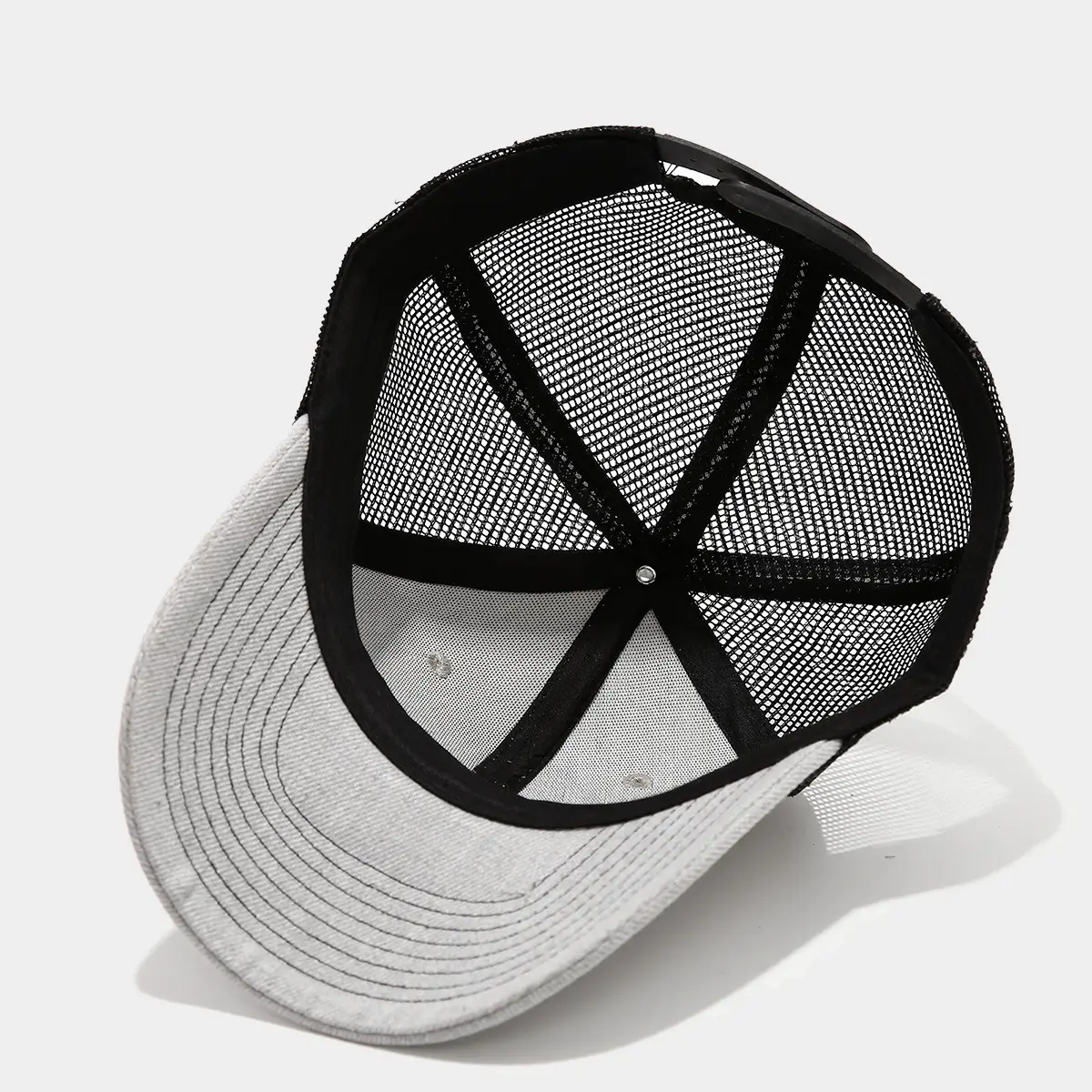 Men's God's Favorite Embroidered Mesh Cap Brown White — feature 12