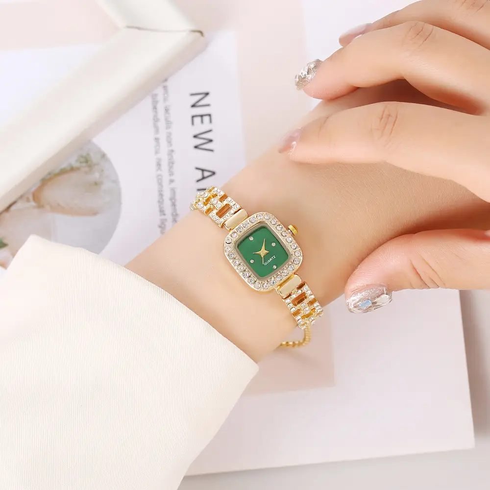 Foreign Trade Explosions Bracelet Diamond Quartz Decoration Watch Fashion Exquisite High Square Watch Live Selling Wholesale - Image 7