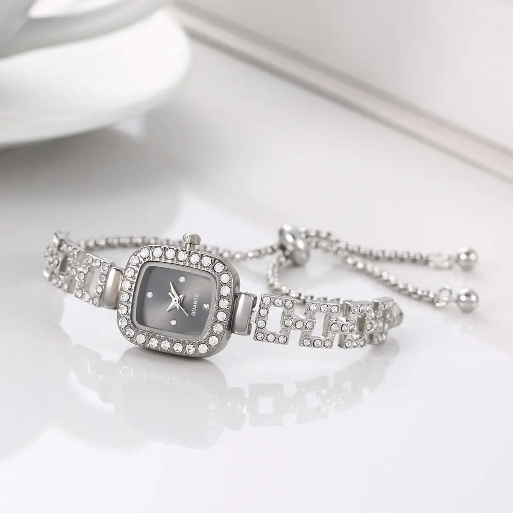 Foreign Trade Explosions Bracelet Diamond Quartz Decoration Watch Fashion Exquisite High Square Watch Live Selling Wholesale - Image 9