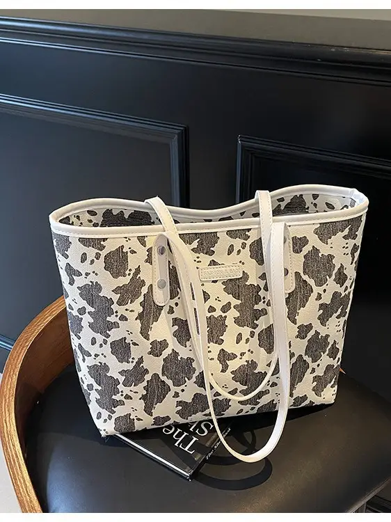 Women Leopard Print Canvas Shoulder Bag 2025 - Image 8