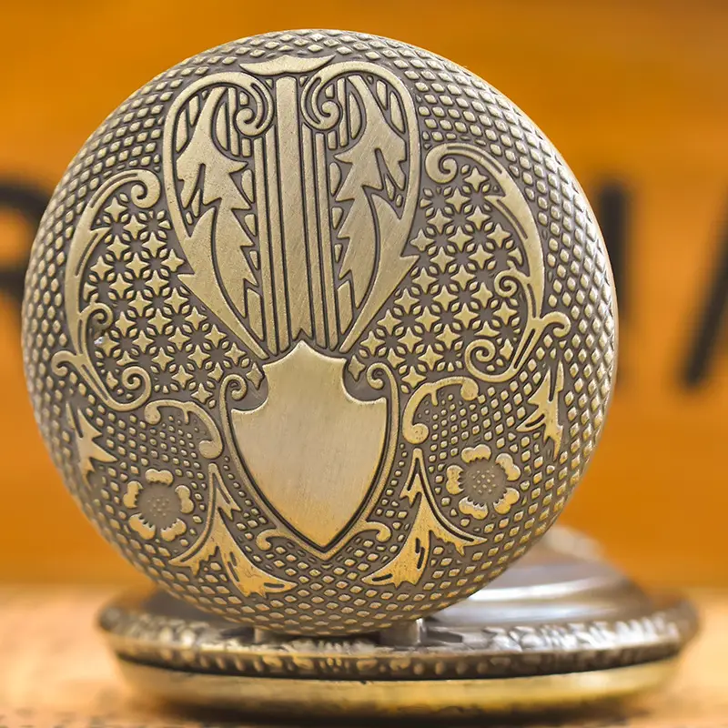 Old Shanghai Style Pocket Watch Necklace with Star Design - Image 4