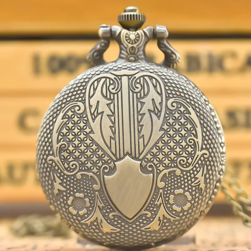 Old Shanghai Style Pocket Watch Necklace with Star Design - Image 7