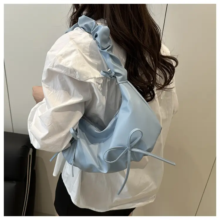 2025 Pleated Bow Shoulder Bag Women's Cloud Bag — feature 16