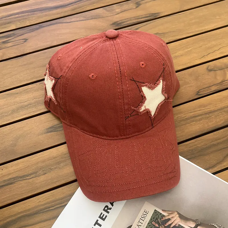 Women Star Embroidered Baseball Cap Sunshade — feature 11
