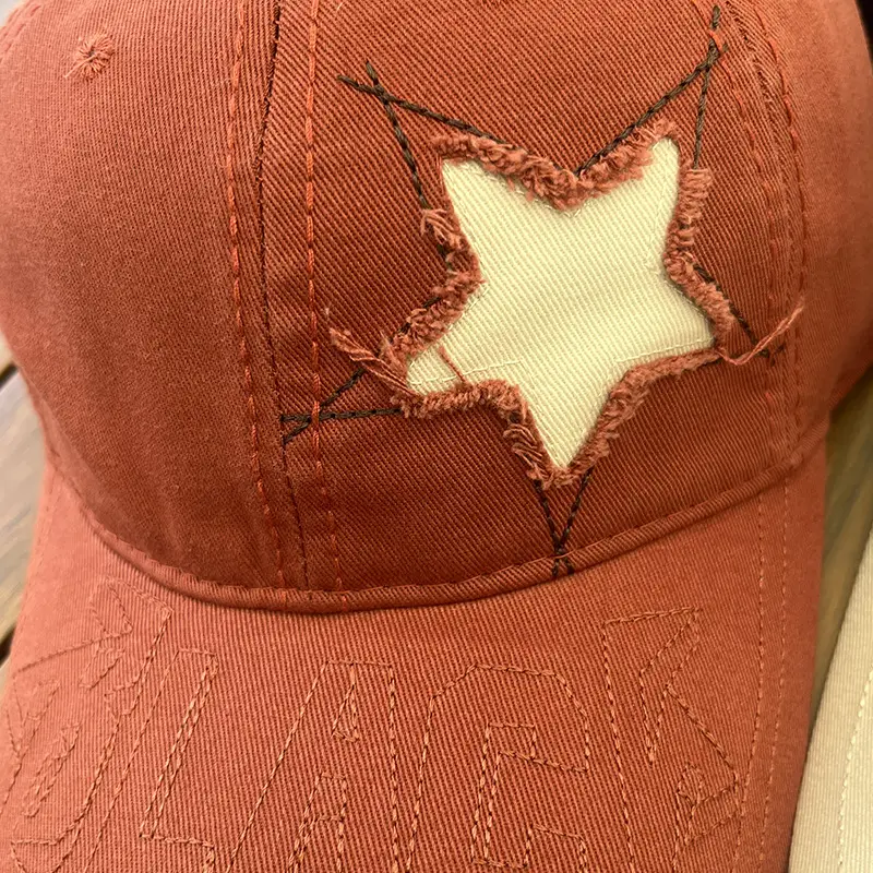 Women Star Embroidered Baseball Cap Sunshade — feature 12