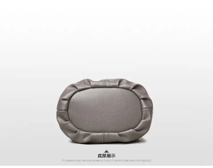 Grey Textured Leather Crossbody Bag for Women — feature 23