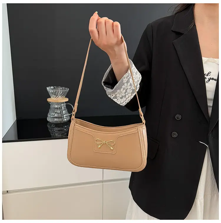 Korean Style Bow Armpit Bag Beige 2025 — feature 19