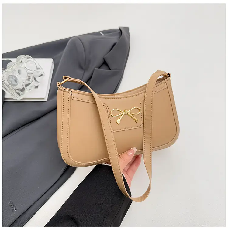 Korean Style Bow Armpit Bag Beige 2025 — feature 26