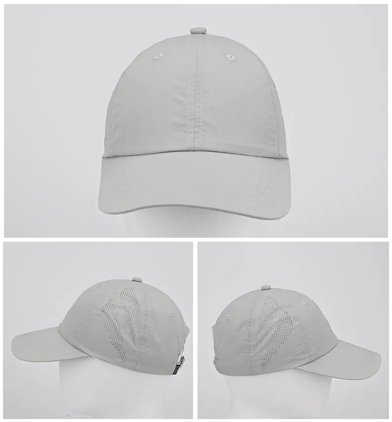 White Unisex Baseball Cap Breathable Soft Top — feature 13