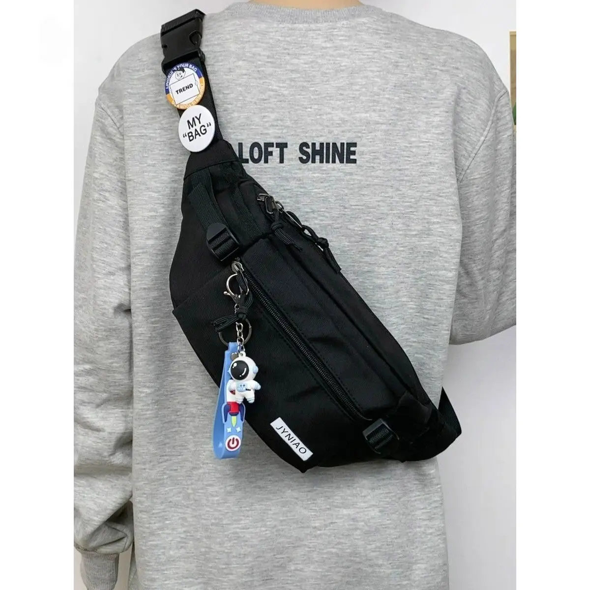 Men's Japanese Style Waist Bag with Cute Design - Image 8
