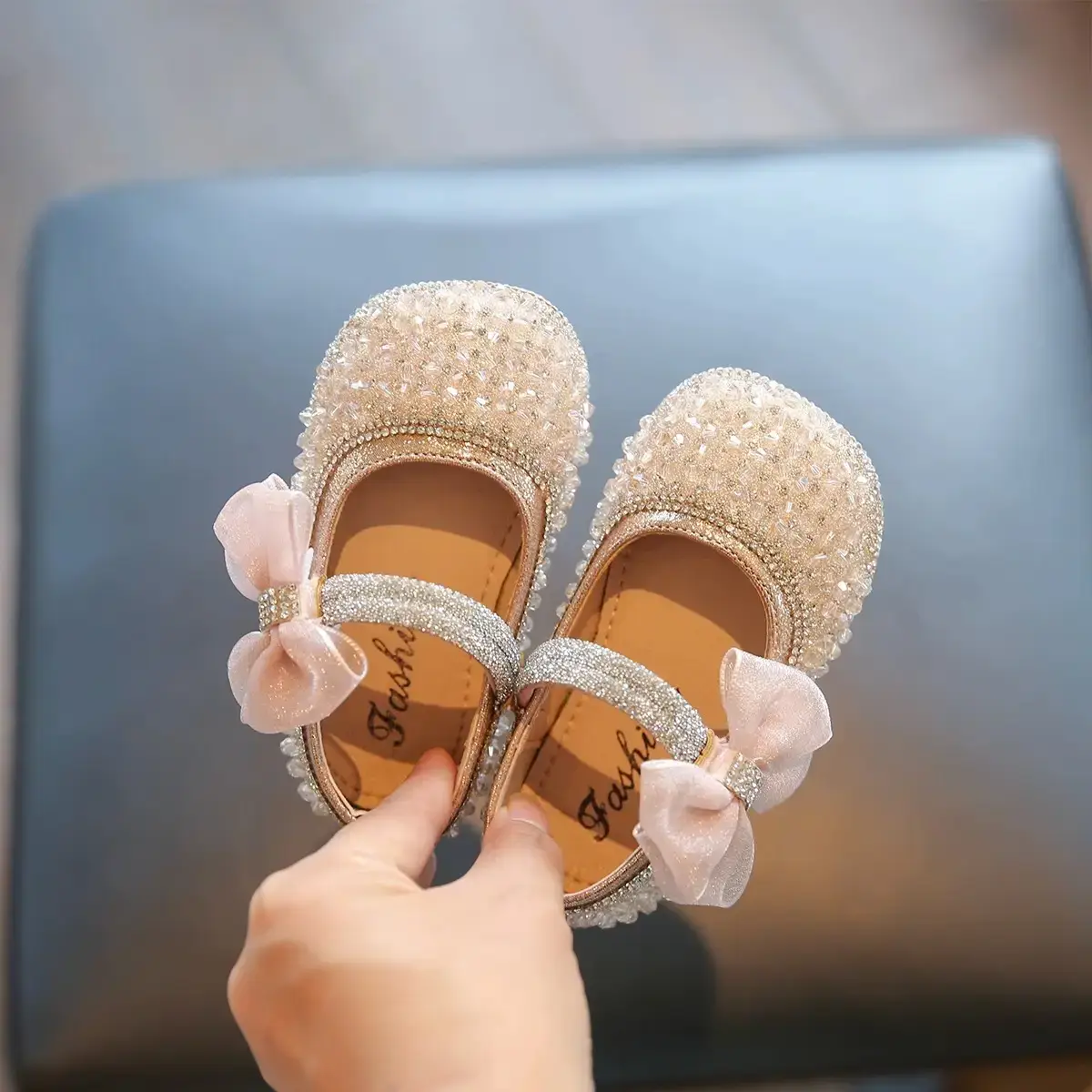 Baby Girl Crystal Bow Shoes Soft Sole Spring Autumn — feature 3