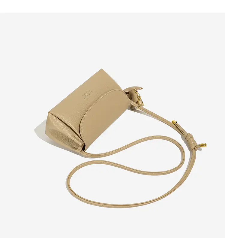 Vintage Minimalist Women's Beige Shoulder Bag — feature 13