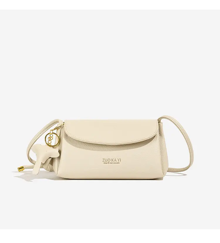 Vintage Minimalist Women's Beige Shoulder Bag — feature 16