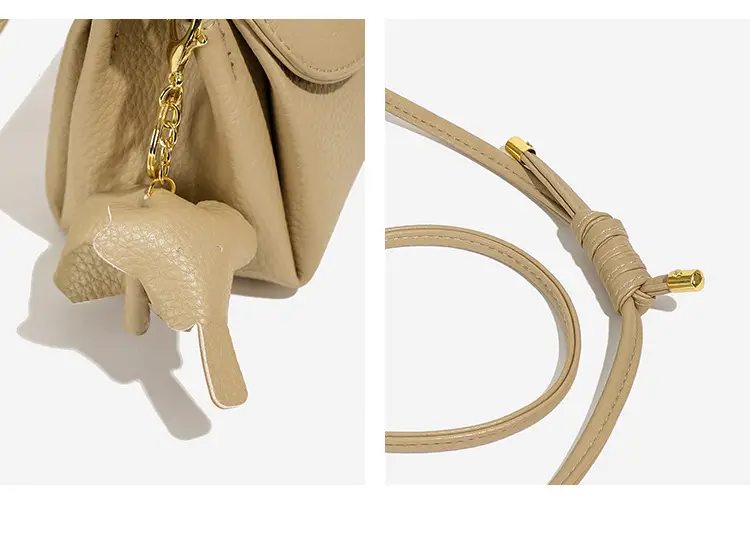 Vintage Minimalist Women's Beige Shoulder Bag — feature 7