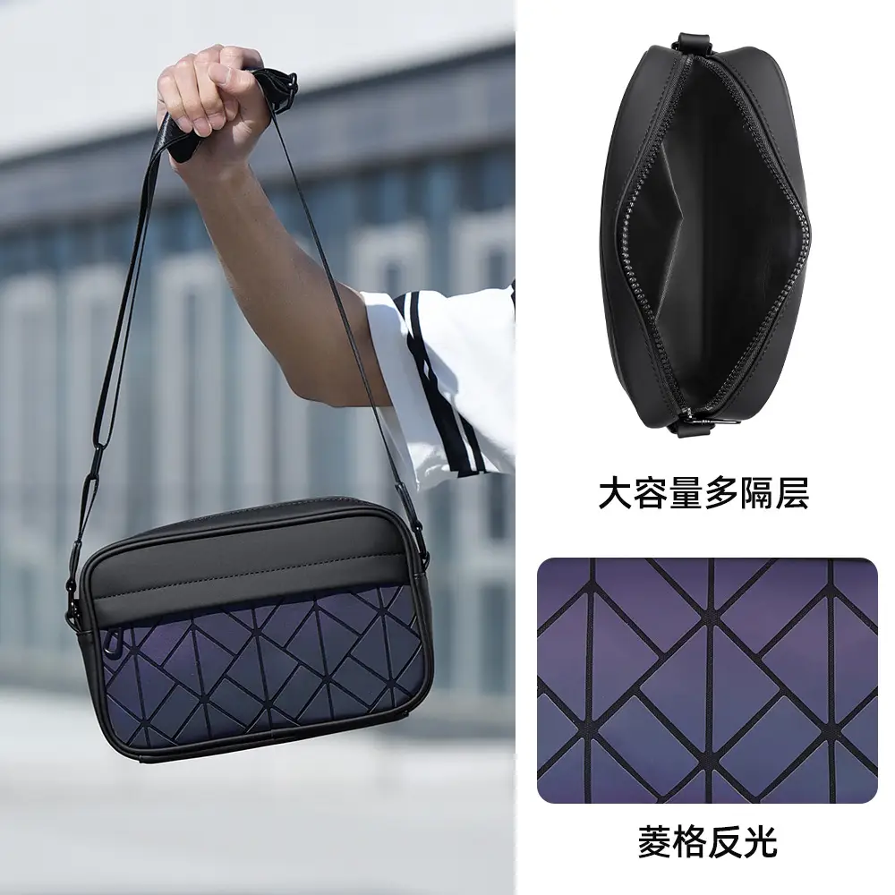 Men Waterproof Leather Crossbody Bag Large Capacity - Image 7
