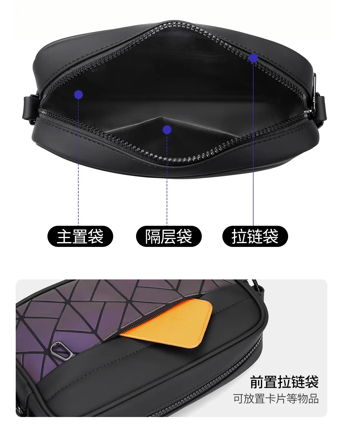 Men Waterproof Leather Crossbody Bag Large Capacity — feature 13