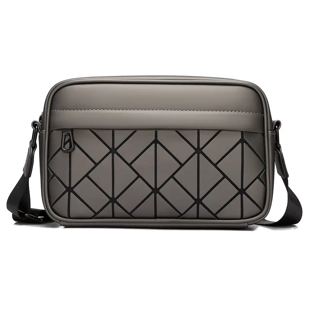 Men Waterproof Leather Crossbody Bag Large Capacity - Image 3